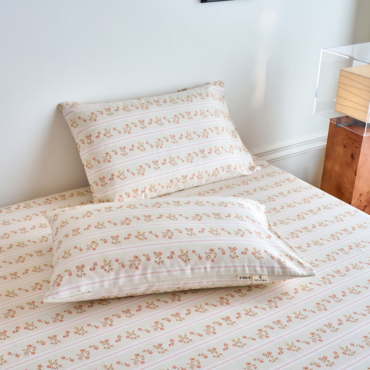 91家纺网 家纺一手货源 找家纺 春皖家纺 2026新款全棉老粗布普通款单枕套枕套单件 知否