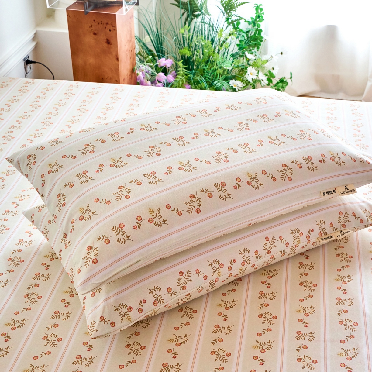 91家纺网 家纺一手货源 找家纺 春皖家纺 2026新款全棉老粗布普通款单枕套枕套单件 知否