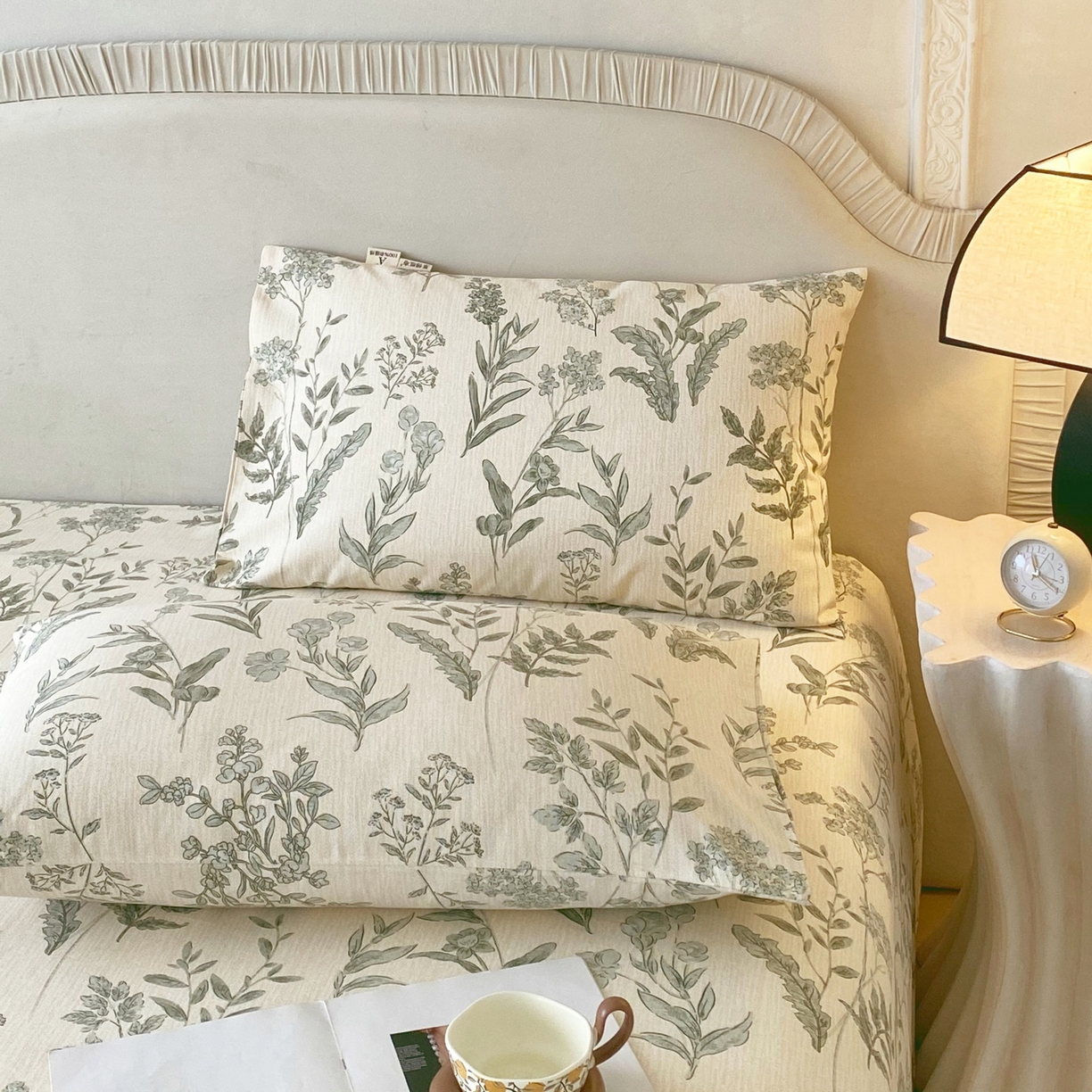 91家纺网 家纺一手货源 找家纺 春皖家纺 2026新款全棉老粗布普通款单枕套枕套单件 子青