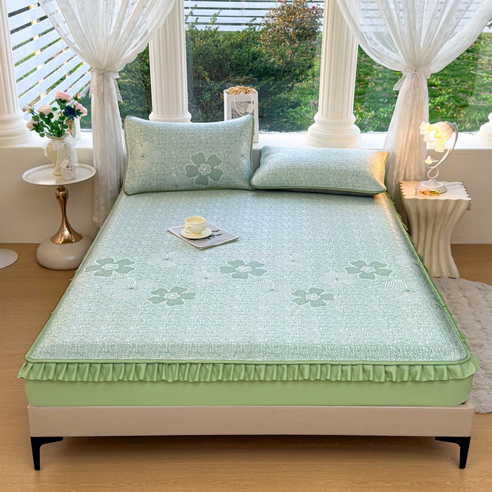 91家纺网 家纺一手货源 找家纺 （总）爱思凯家纺 2026新款PE豆豆乙纶床笠-花语