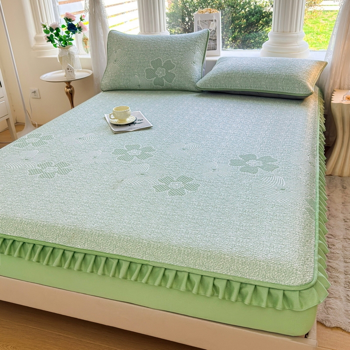 91家纺网 家纺一手货源 找家纺 （总）爱思凯家纺 2026新款PE豆豆乙纶床笠-花语