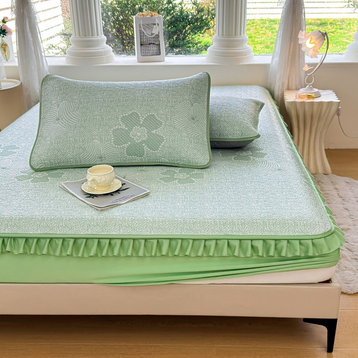 91家纺网 家纺一手货源 找家纺 （总）爱思凯家纺 2026新款PE豆豆乙纶床笠-花语