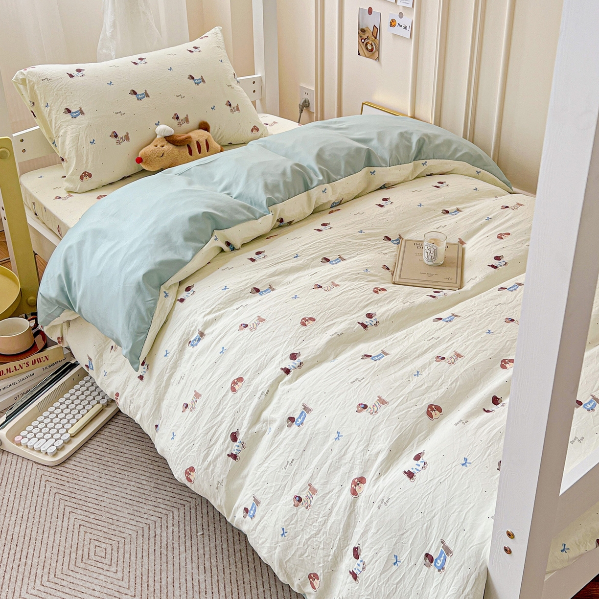 91家纺网 家纺一手货源 找家纺 （总）纽缦家纺 2026新款A类水洗棉学生套件系列