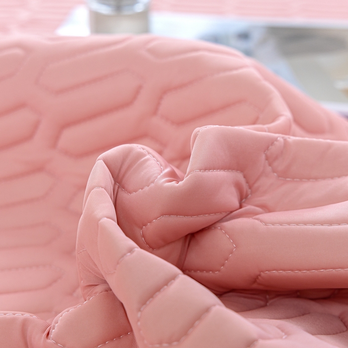 91家纺网 家纺一手货源 找家纺 默忆 2026新款凉感丝简约纯色乳胶凉席 藕粉