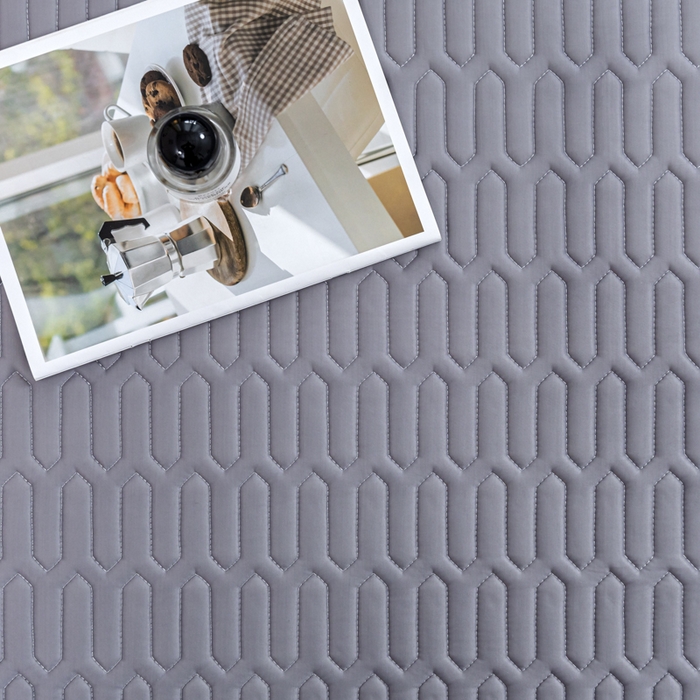 91家纺网 家纺一手货源 找家纺 默忆 2026新款凉感丝简约纯色乳胶凉席 高级灰