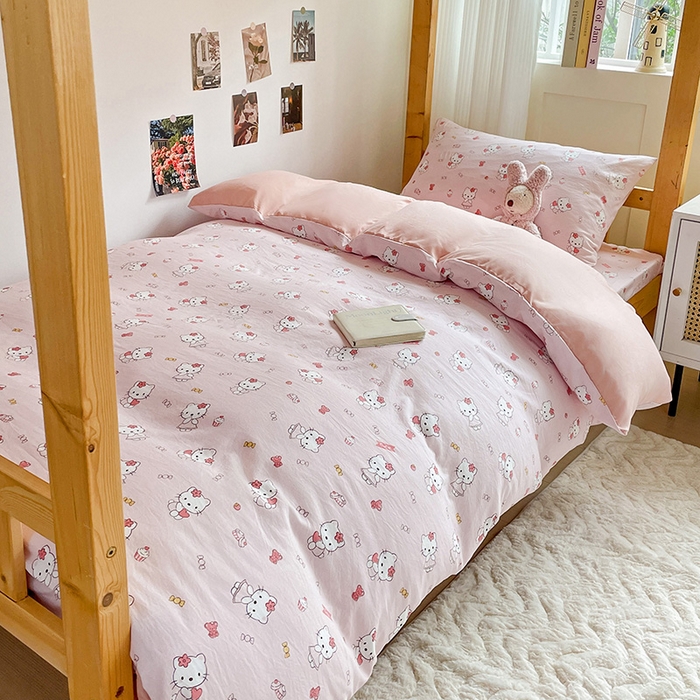 纽缦家纺 2026新款A类水洗棉学生套件系列 糖果KT