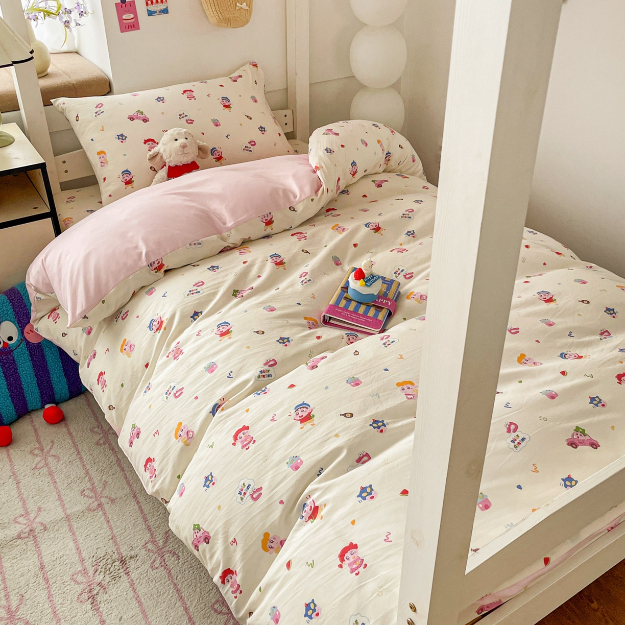 纽缦家纺 2026新款A类水洗棉学生套件系列 小新控