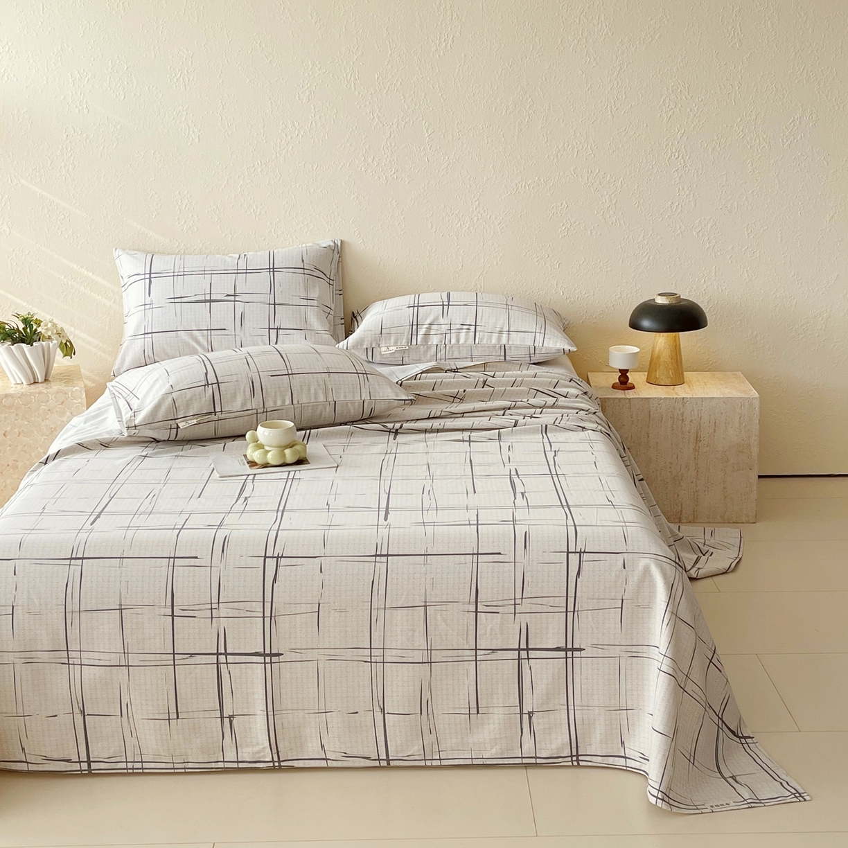 91家纺网 家纺一手货源 找家纺 （总）春皖家纺 2026新款全棉老粗布席子凉席普通款单床单床单单件