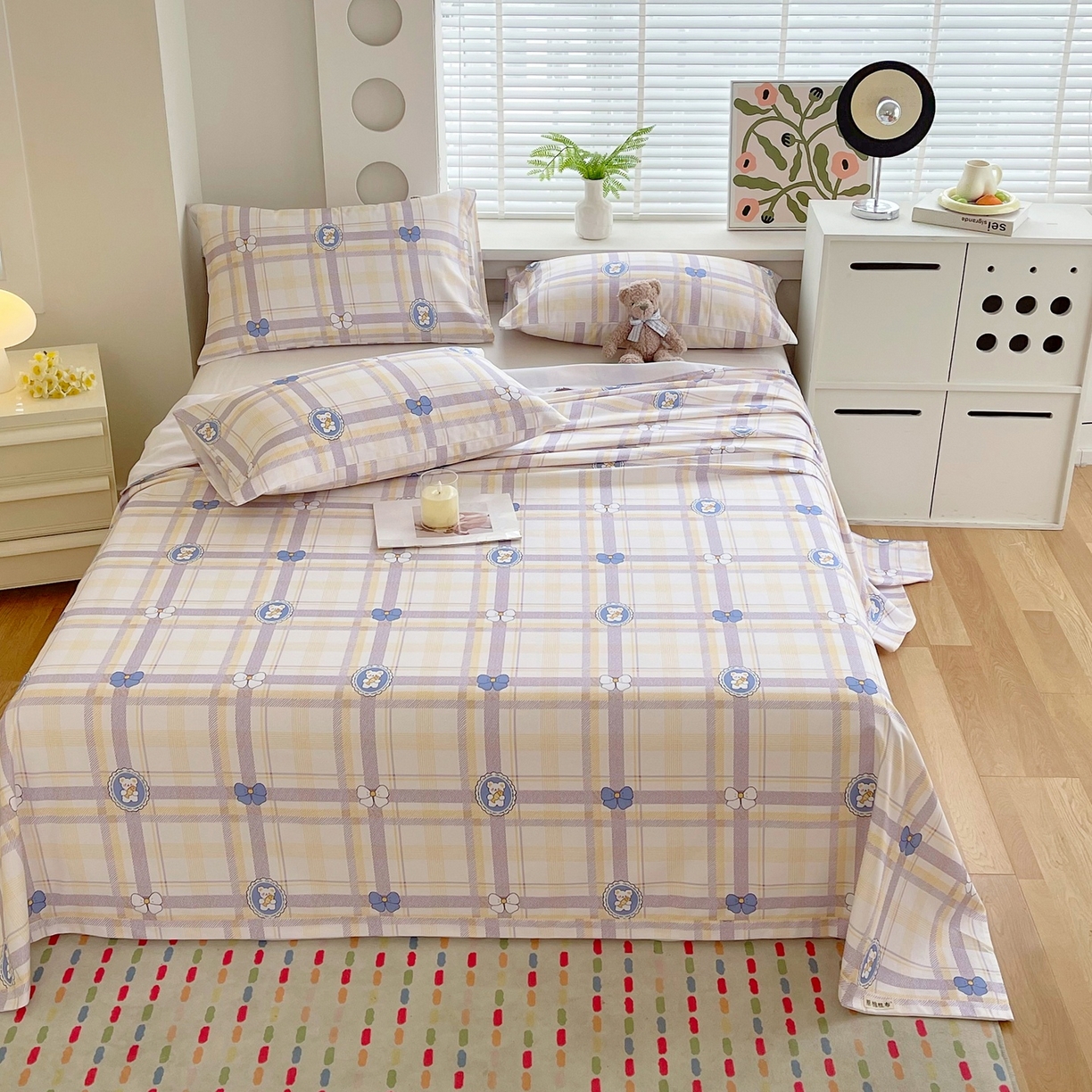 91家纺网 家纺一手货源 找家纺 （总）春皖家纺 2026新款全棉老粗布席子凉席普通款单床单床单单件