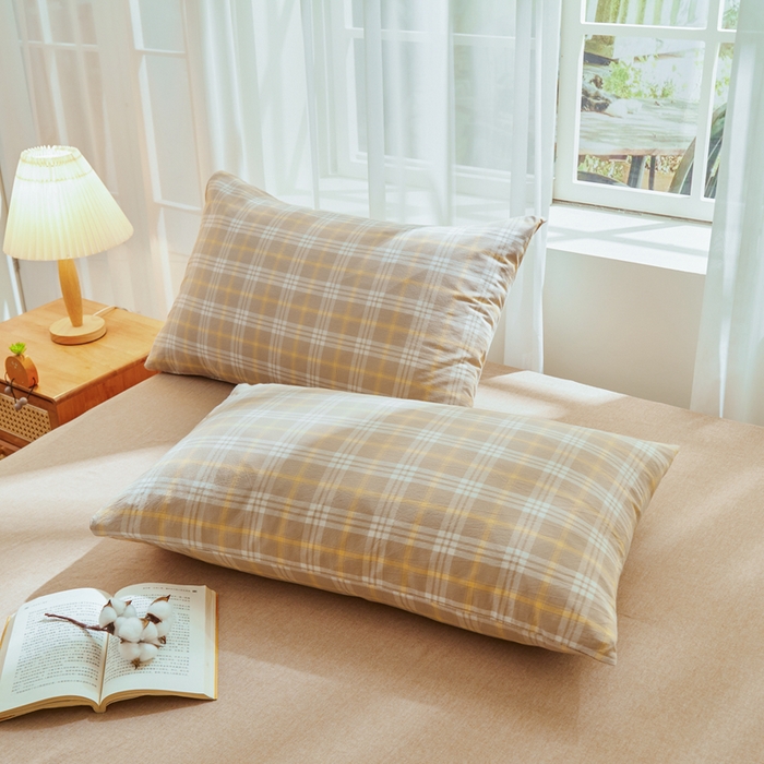 91家纺网 家纺一手货源 找家纺 雅萱家纺 2026新款全棉色织水洗棉棉花夏被 意境-卡其 棉花夏被四件套