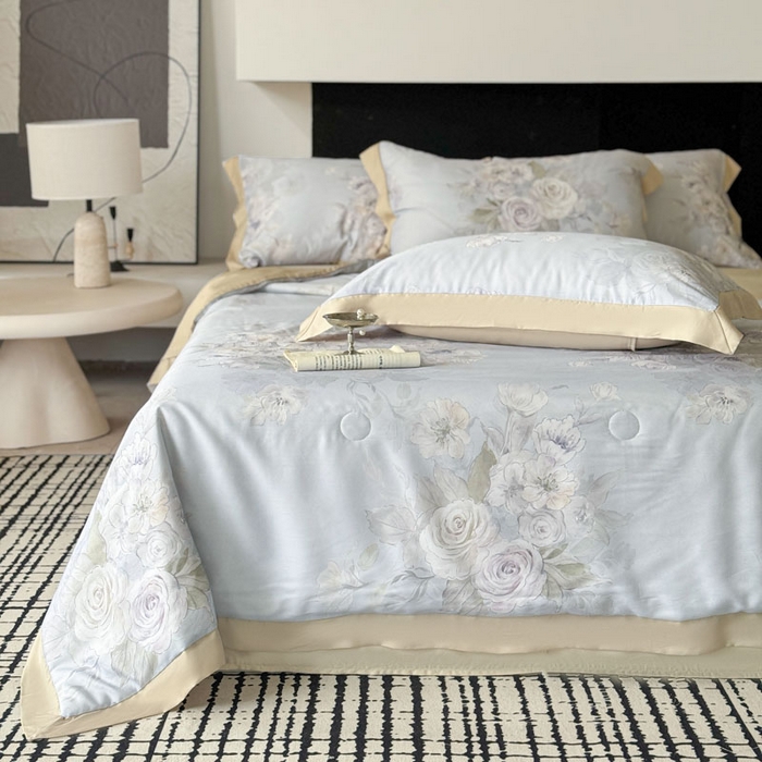 91家纺网 家纺一手货源 找家纺 （总）莱豫家纺 2026新款莱赛尔天丝夏被四件套