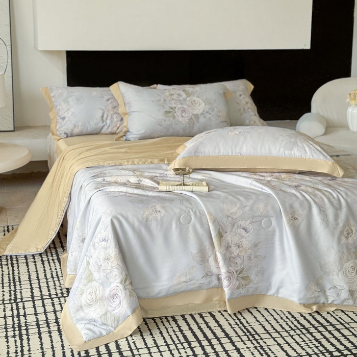 91家纺网 家纺一手货源 找家纺 （总）莱豫家纺 2026新款莱赛尔天丝夏被四件套