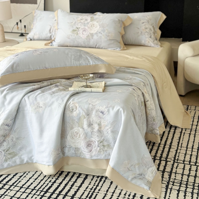 91家纺网 家纺一手货源 找家纺 （总）莱豫家纺 2026新款莱赛尔天丝夏被四件套