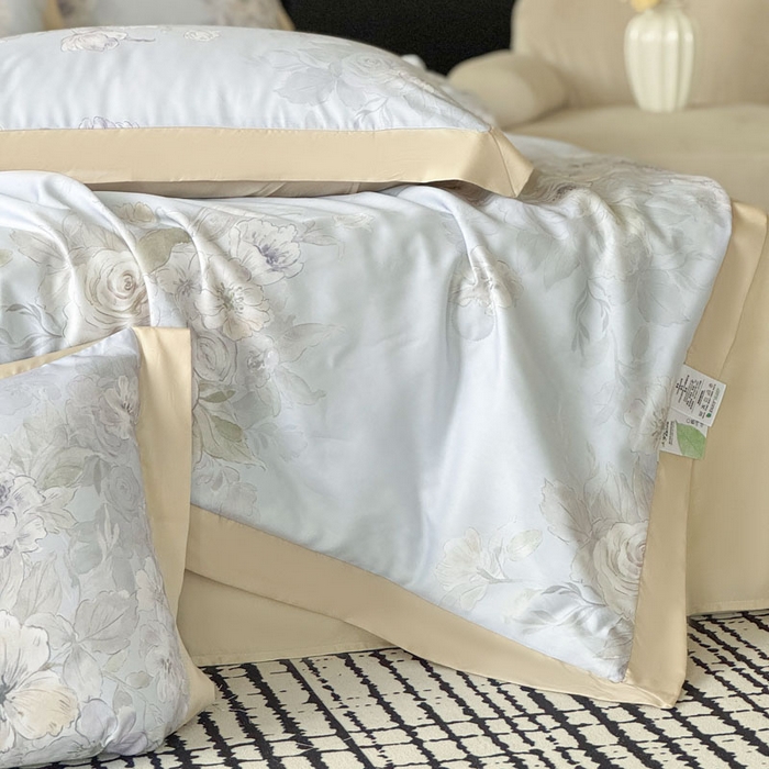 91家纺网 家纺一手货源 找家纺 （总）莱豫家纺 2026新款莱赛尔天丝夏被四件套