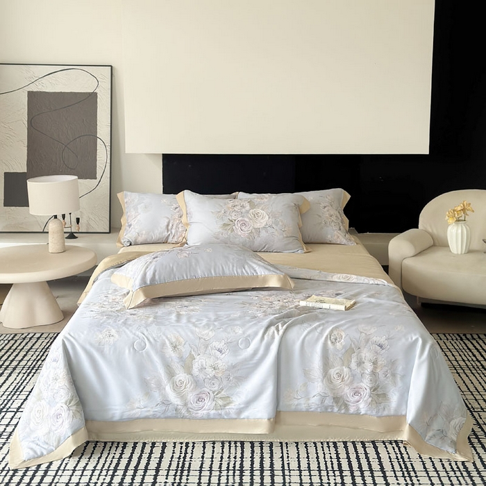 91家纺网 家纺一手货源 找家纺 （总）莱豫家纺 2026新款莱赛尔天丝夏被四件套