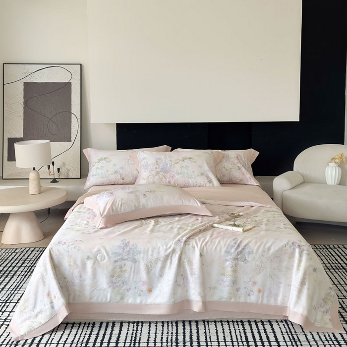 91家纺网 家纺一手货源 找家纺 （总）莱豫家纺 2026新款莱赛尔天丝夏被四件套