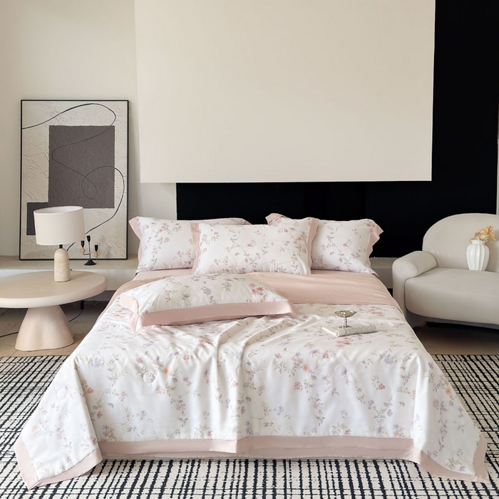 91家纺网 家纺一手货源 找家纺 （总）莱豫家纺 2026新款莱赛尔天丝夏被四件套