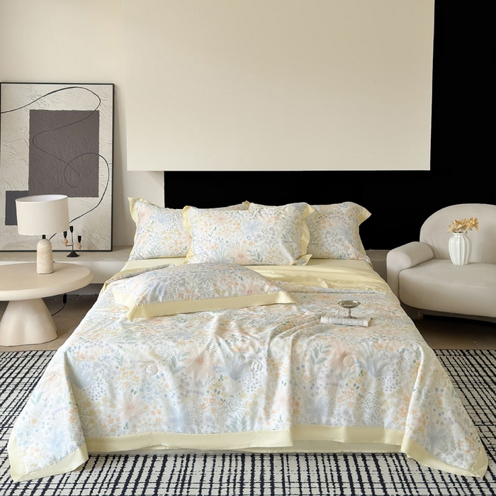 91家纺网 家纺一手货源 找家纺 （总）莱豫家纺 2026新款莱赛尔天丝夏被四件套