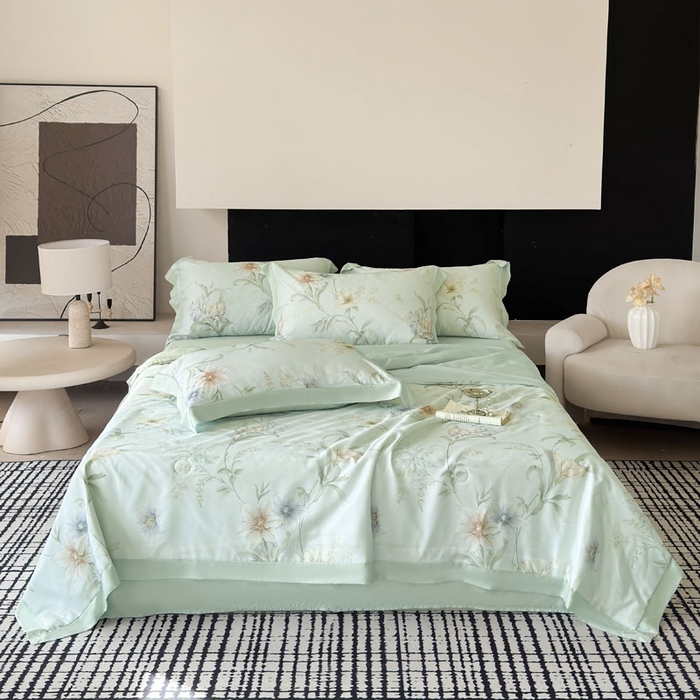 91家纺网 家纺一手货源 找家纺 （总）莱豫家纺 2026新款莱赛尔天丝夏被四件套