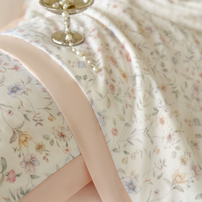 91家纺网 家纺一手货源 找家纺 莱豫家纺 2026新款莱赛尔天丝夏被四件套 茶颜悦色