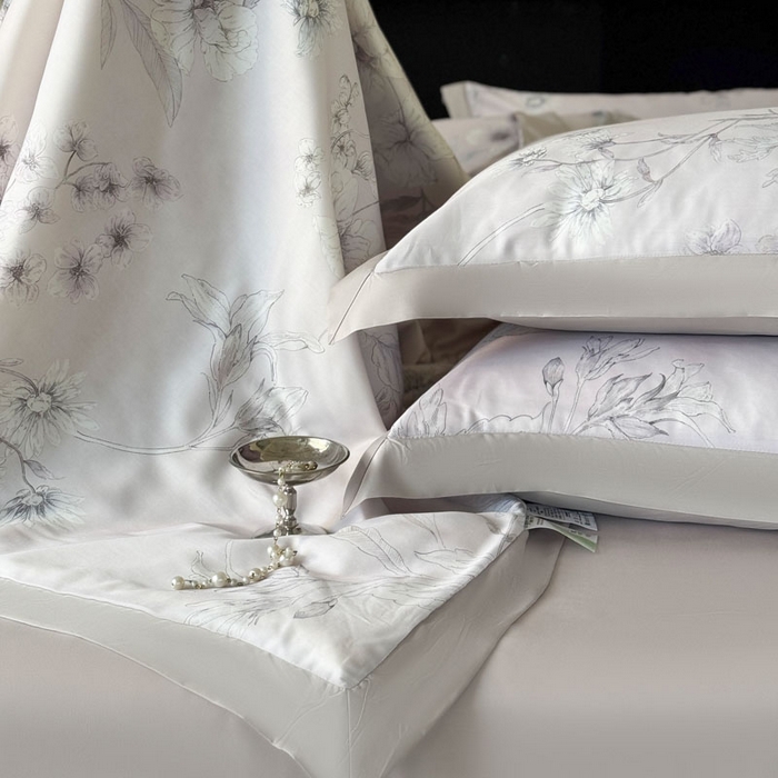 91家纺网 家纺一手货源 找家纺 莱豫家纺 2026新款莱赛尔天丝夏被四件套 简悠集粉灰