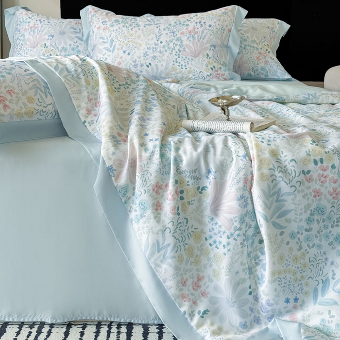 91家纺网 家纺一手货源 找家纺 莱豫家纺 2026新款莱赛尔天丝夏被四件套 沐初兰