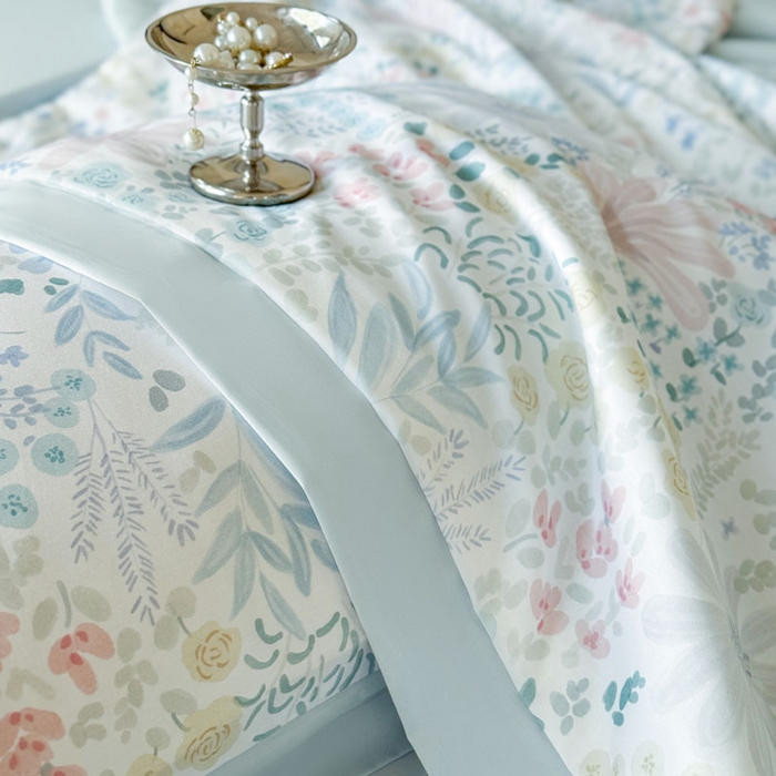 91家纺网 家纺一手货源 找家纺 莱豫家纺 2026新款莱赛尔天丝夏被四件套 沐初兰