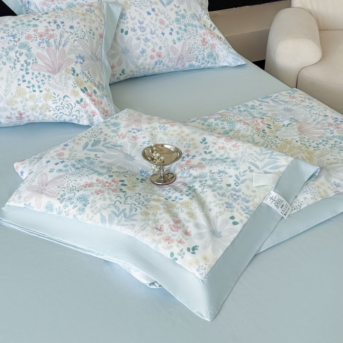 91家纺网 家纺一手货源 找家纺 莱豫家纺 2026新款莱赛尔天丝夏被四件套 沐初兰