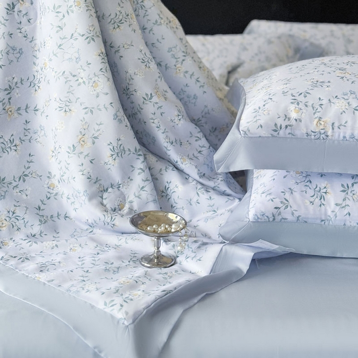 91家纺网 家纺一手货源 找家纺 莱豫家纺 2026新款莱赛尔天丝夏被四件套 青枝雅絮