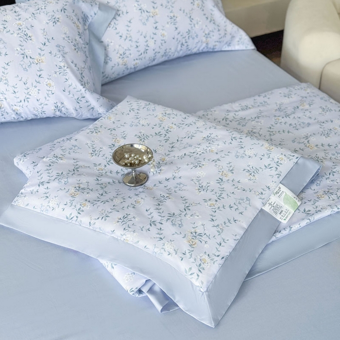 91家纺网 家纺一手货源 找家纺 莱豫家纺 2026新款莱赛尔天丝夏被四件套 青枝雅絮