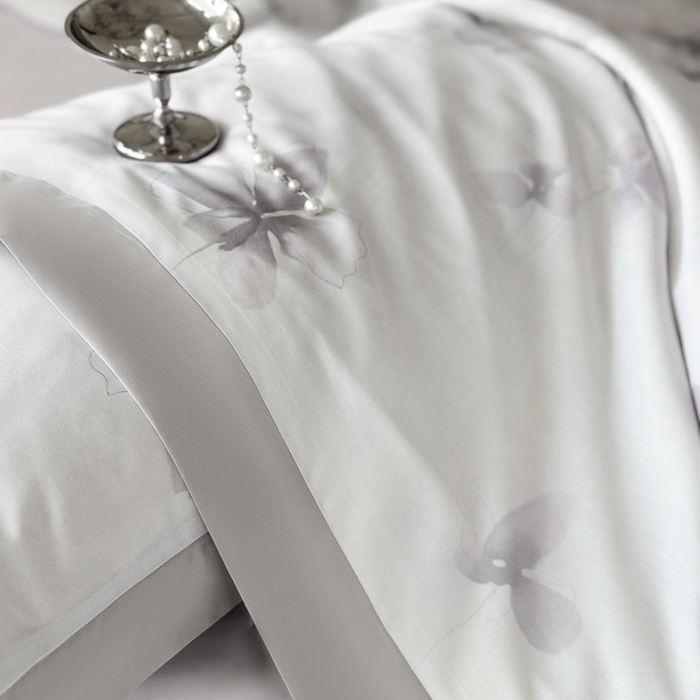 91家纺网 家纺一手货源 找家纺 莱豫家纺 2026新款莱赛尔天丝夏被四件套 雾蝶花紫