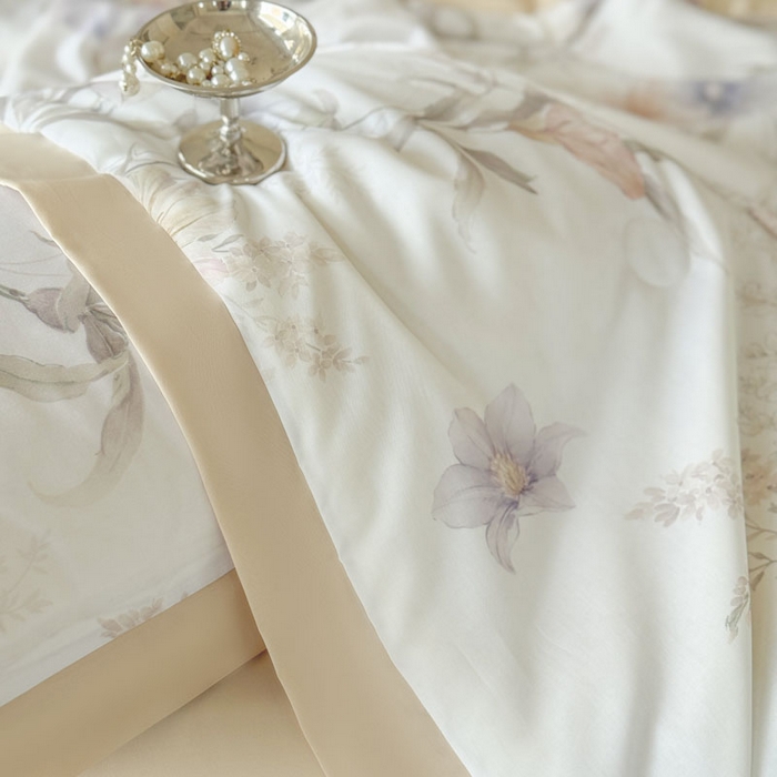 91家纺网 家纺一手货源 找家纺 莱豫家纺 2026新款莱赛尔天丝夏被四件套 愈沐调米