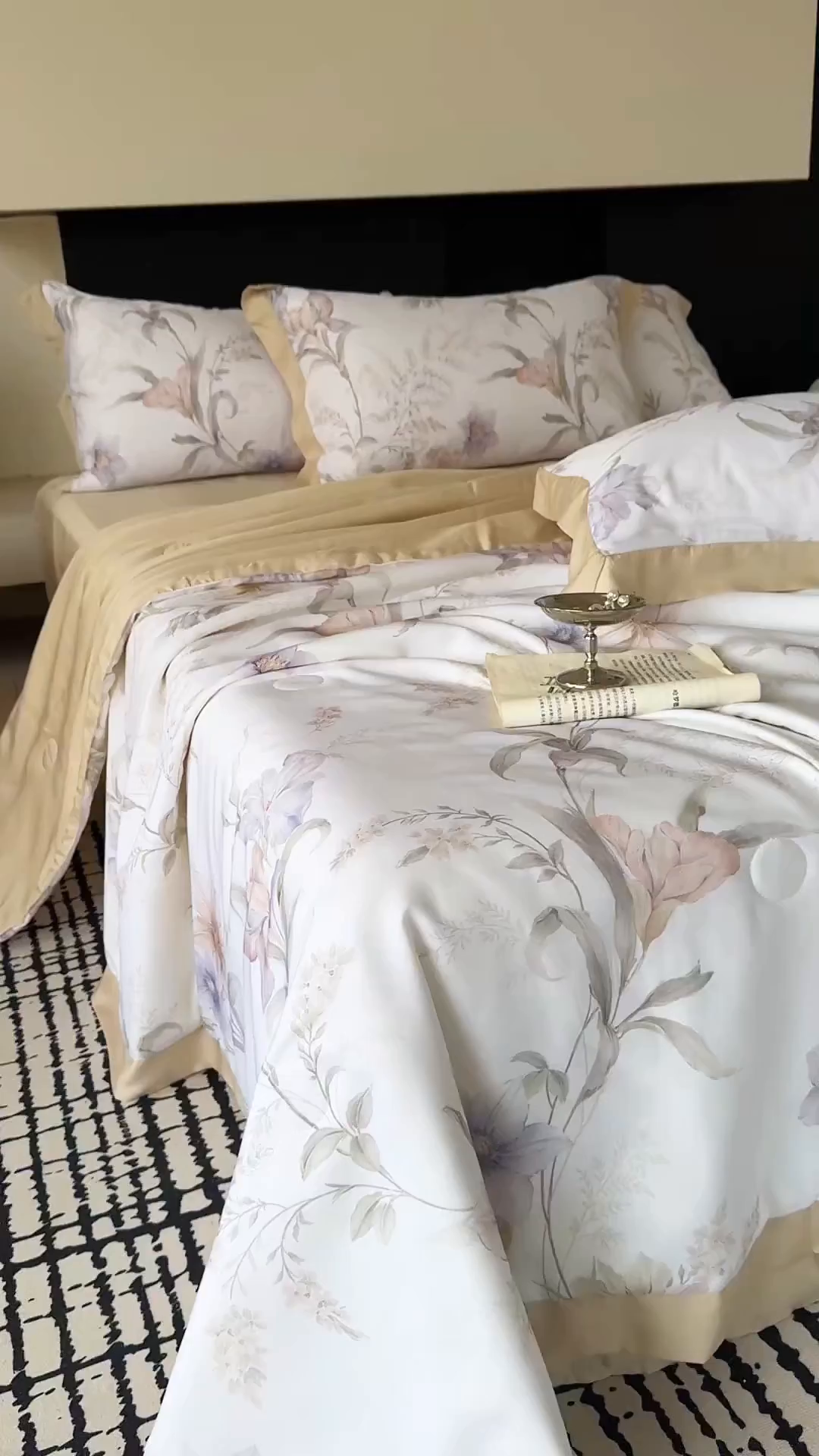 91家纺网 家纺一手货源 找家纺 莱豫家纺 2026新款莱赛尔天丝夏被四件套 愈沐调米