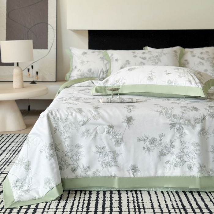 91家纺网 家纺一手货源 找家纺 莱豫家纺 2026新款莱赛尔天丝夏被四件套 源序