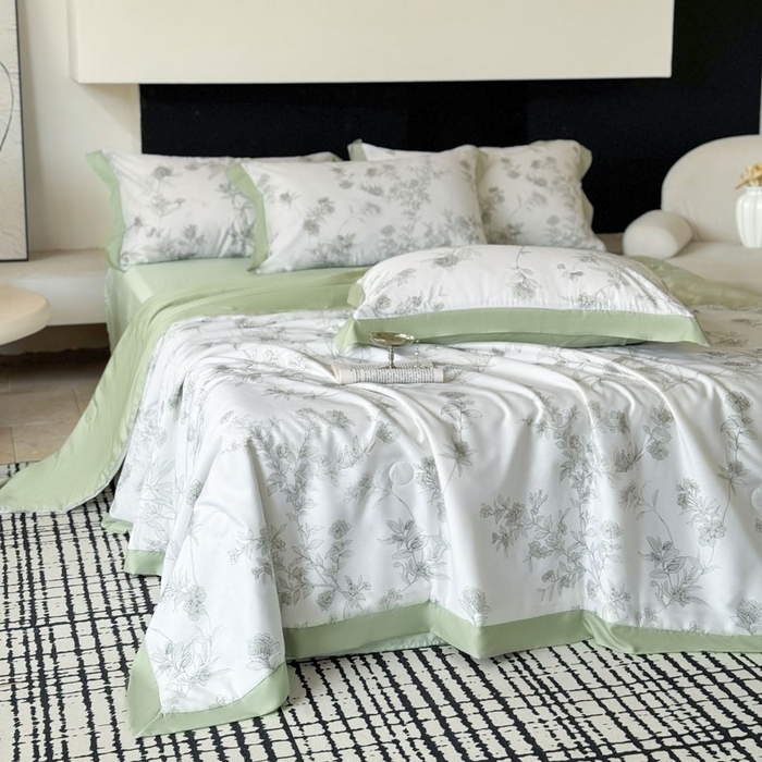 91家纺网 家纺一手货源 找家纺 莱豫家纺 2026新款莱赛尔天丝夏被四件套 源序