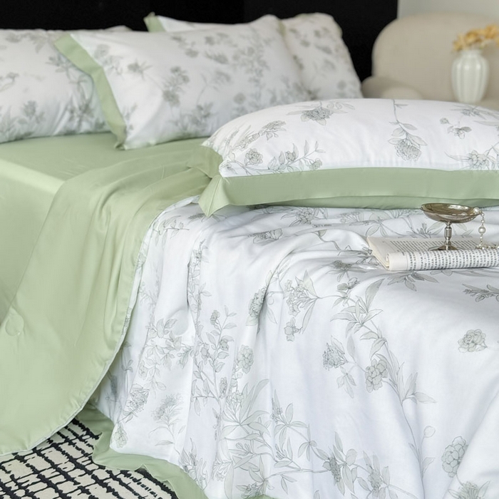 91家纺网 家纺一手货源 找家纺 莱豫家纺 2026新款莱赛尔天丝夏被四件套 源序