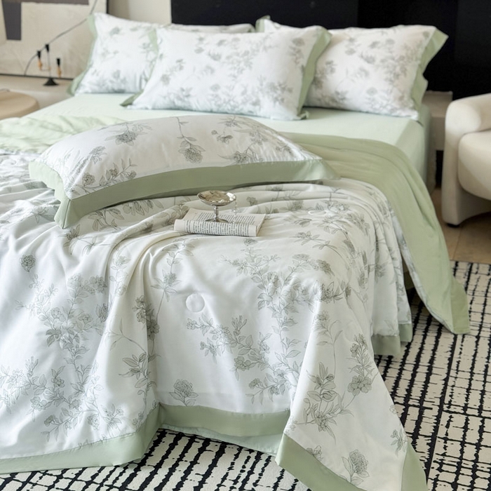 91家纺网 家纺一手货源 找家纺 莱豫家纺 2026新款莱赛尔天丝夏被四件套 源序