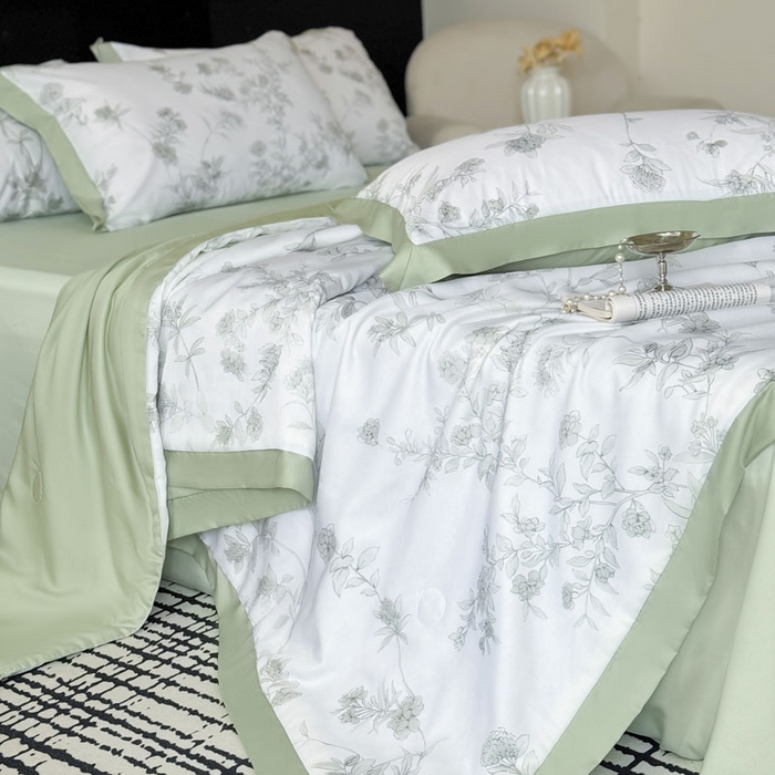 91家纺网 家纺一手货源 找家纺 莱豫家纺 2026新款莱赛尔天丝夏被四件套 源序