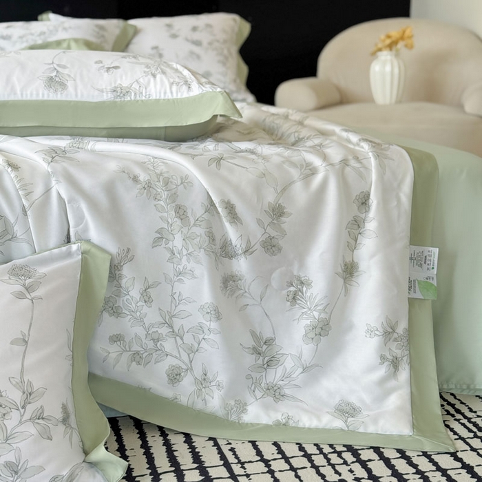 91家纺网 家纺一手货源 找家纺 莱豫家纺 2026新款莱赛尔天丝夏被四件套 源序