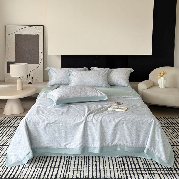 莱豫家纺 2026新款莱赛尔天丝夏被四件套 知遥语墨