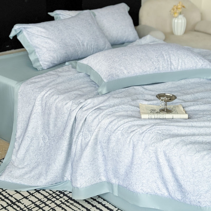 91家纺网 家纺一手货源 找家纺 莱豫家纺 2026新款莱赛尔天丝夏被四件套 知遥语墨