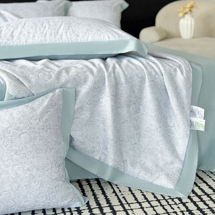 91家纺网 家纺一手货源 找家纺 莱豫家纺 2026新款莱赛尔天丝夏被四件套 知遥语墨