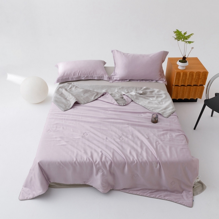 91家纺网 家纺一手货源 找家纺 （总）CINNY馨宜 2026新款60莱赛尔大豆纤维撞色天丝夏被-伯爵