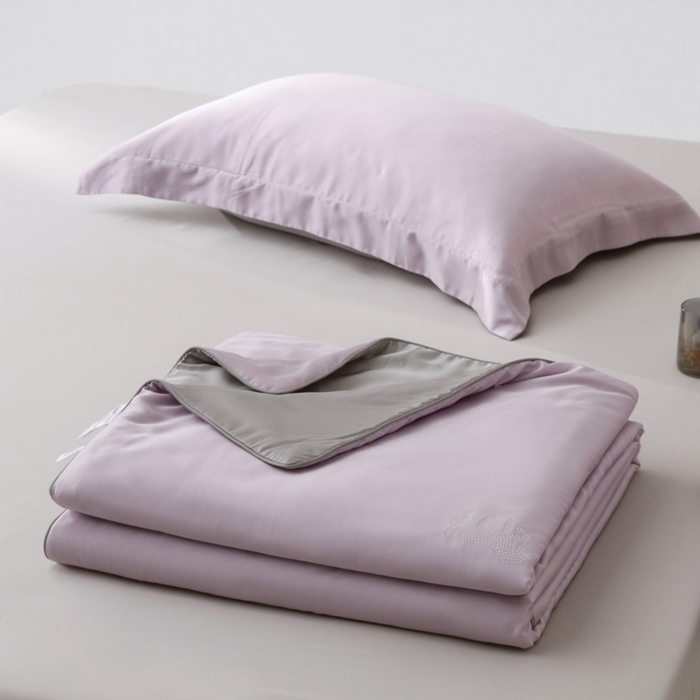 91家纺网 家纺一手货源 找家纺 （总）CINNY馨宜 2026新款60莱赛尔大豆纤维撞色天丝夏被-伯爵