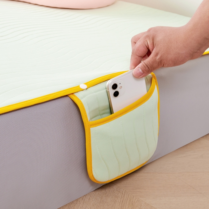 91家纺网 家纺一手货源 找家纺 CINNY馨宜 2026新款锦纶瞬间凉感凉席床笠 绿色