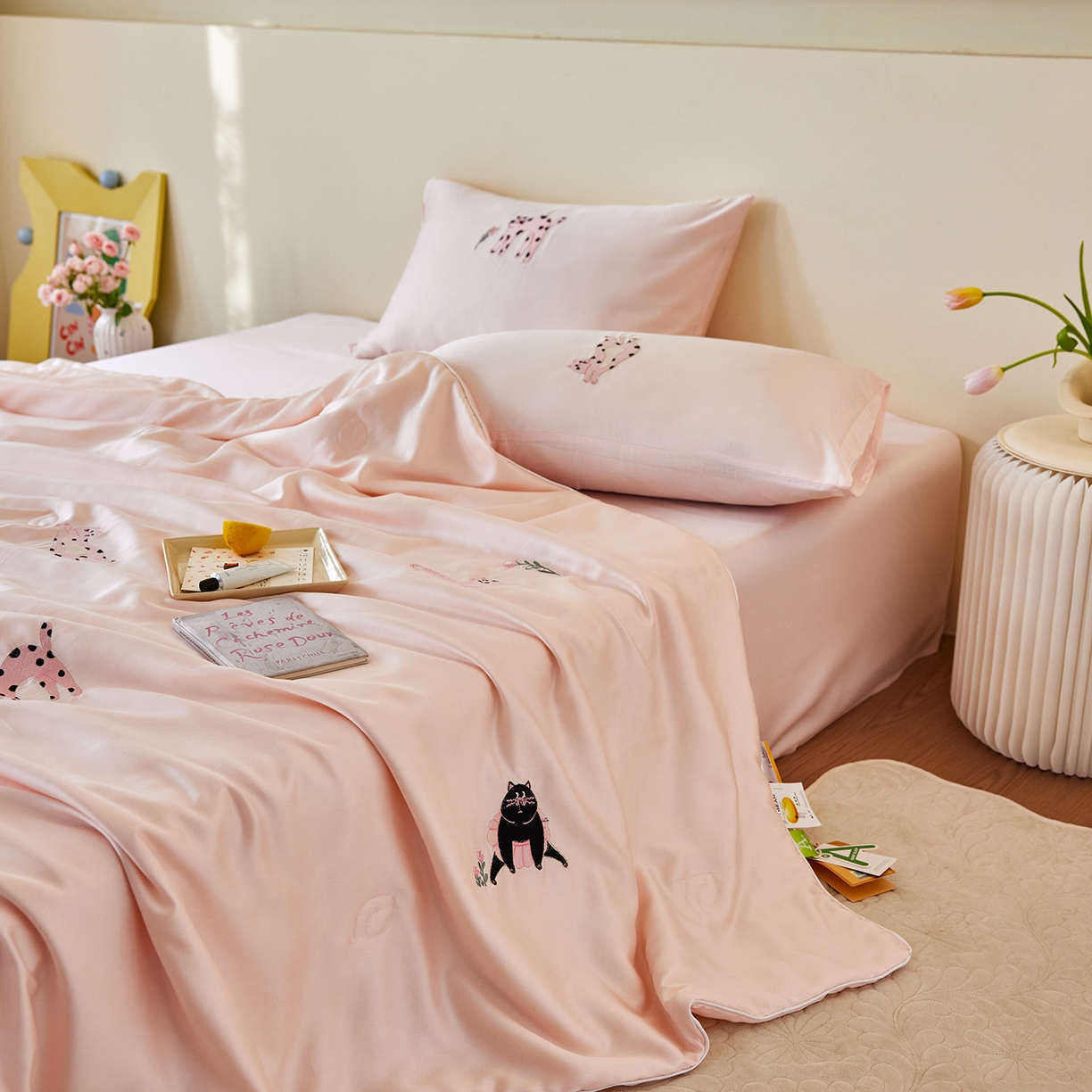 91家纺网 家纺一手货源 找家纺 （总）风向标家纺 2026新款50天丝大豆棉夏被-萌宠甜夏系列