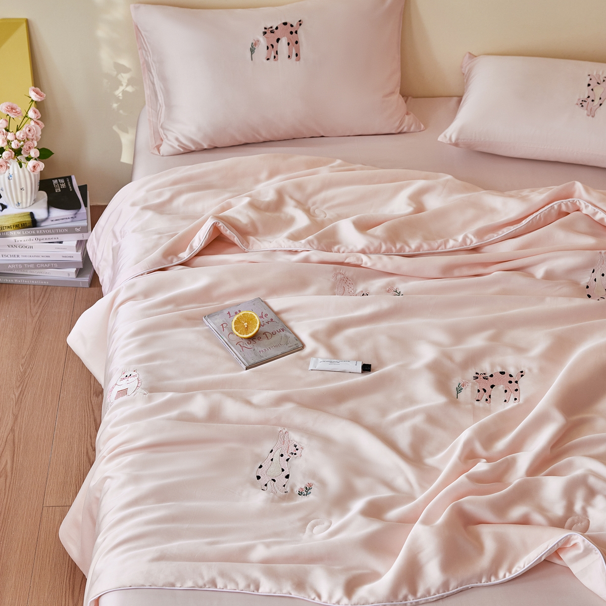 91家纺网 家纺一手货源 找家纺 （总）风向标家纺 2026新款50天丝大豆棉夏被-萌宠甜夏系列