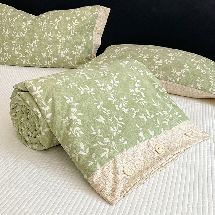 圣比熊 2026新款A类夏天原麻纽扣加厚夏被宿舍双人床仿亚麻被子被芯 淮水竹亭