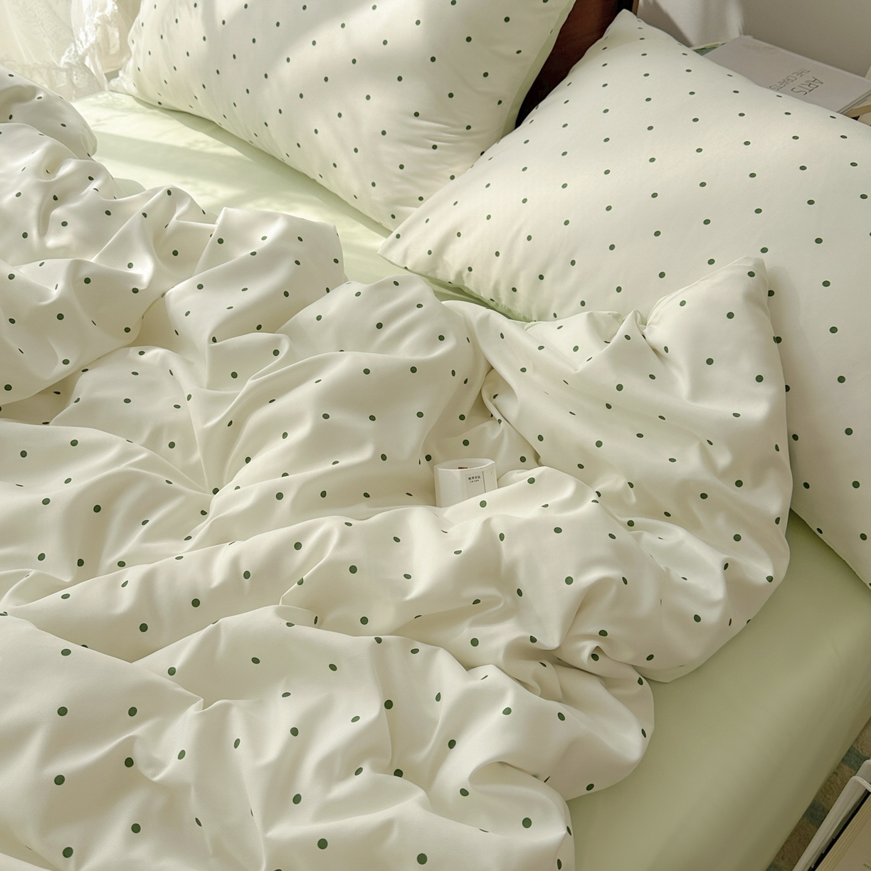 91家纺网 家纺一手货源 找家纺 （总）老K (原美阁） 2026新款小清新冰丝四件套简约款水洗真丝四件套学生宿舍三件套