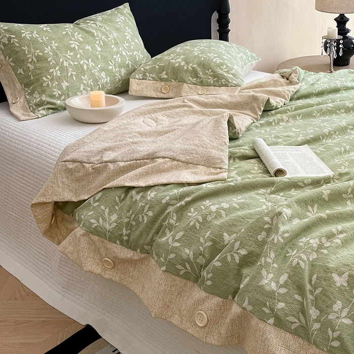 91家纺网 家纺一手货源 找家纺 （总）梦舒羽 2026新款A类夏天原麻纽扣加厚夏被宿舍双人床仿亚麻被子被芯